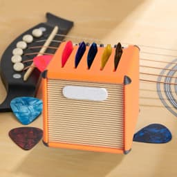 Guitar Pick Case Amp Speaker Guitar Pick Holder Portable Large-Capacity 3D Printed Box Case For Musicians Bass Players Birthday