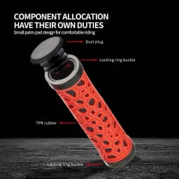 Chinese Style Bicycle Grips MTB Bike Handbar Grip Rubber Non-slip Bilateral Lock Cycling Bmx Bikes Handlebar Grips