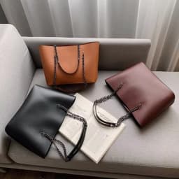 Wholesale Handle Chain Pu Tote Shoulder Handle Chain Pu Tote Women Underarm