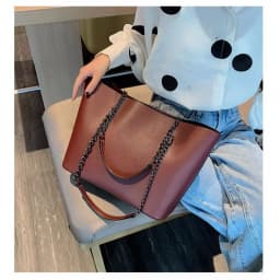 Wholesale Handle Chain Pu Tote Shoulder Handle Chain Pu Tote Women Underarm