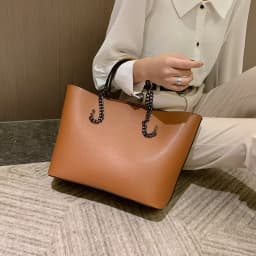Wholesale Handle Chain Pu Tote Shoulder Handle Chain Pu Tote Women Underarm