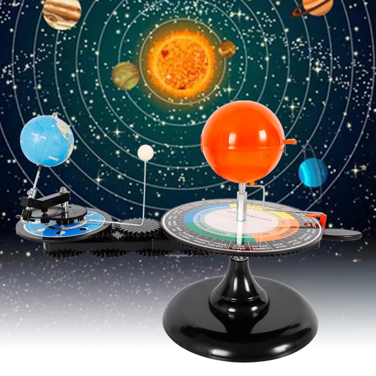 Solar System Model Globe Earth Sun Orbital Planet Planetarium Creative Model Kit Educational DIY