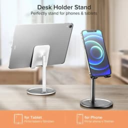 1 Pc Desktop Phone Holder Stand For Mobile Smartphone Support Tablet Desk Stand Cell Phone Universal Mount Plastic Base Metal Ba