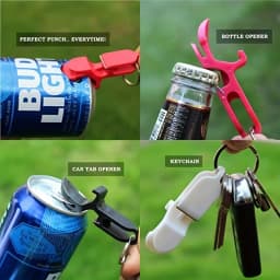 Party Essential Multifunctional Zinc Beer Gun Tool Bottle Opener Keychain - Perfect for Parties, Gifts, and Drinking Accessorie