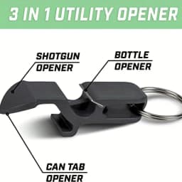 Party Essential Multifunctional Zinc Beer Gun Tool Bottle Opener Keychain - Perfect for Parties, Gifts, and Drinking Accessorie