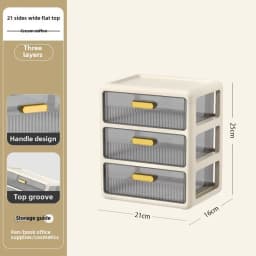 Cosmetics Storage Box Desktop Drawer Cosmetics Lipstick Mask Jewelry Large Capacity Shelf Transparent Plastic