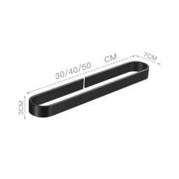 Towel Racks Black Aluminum Simple Style Nail-free U Pattern Towel Rod Towel Holder Kitchen Racks Bathroom Accessory Slipper Rack
