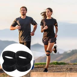 Patella Knee Brace Patella Sleeve For Adults 2 Pieces Supportive Non-Slip Knee Sleeve Brace For Basketball Gym Tennis