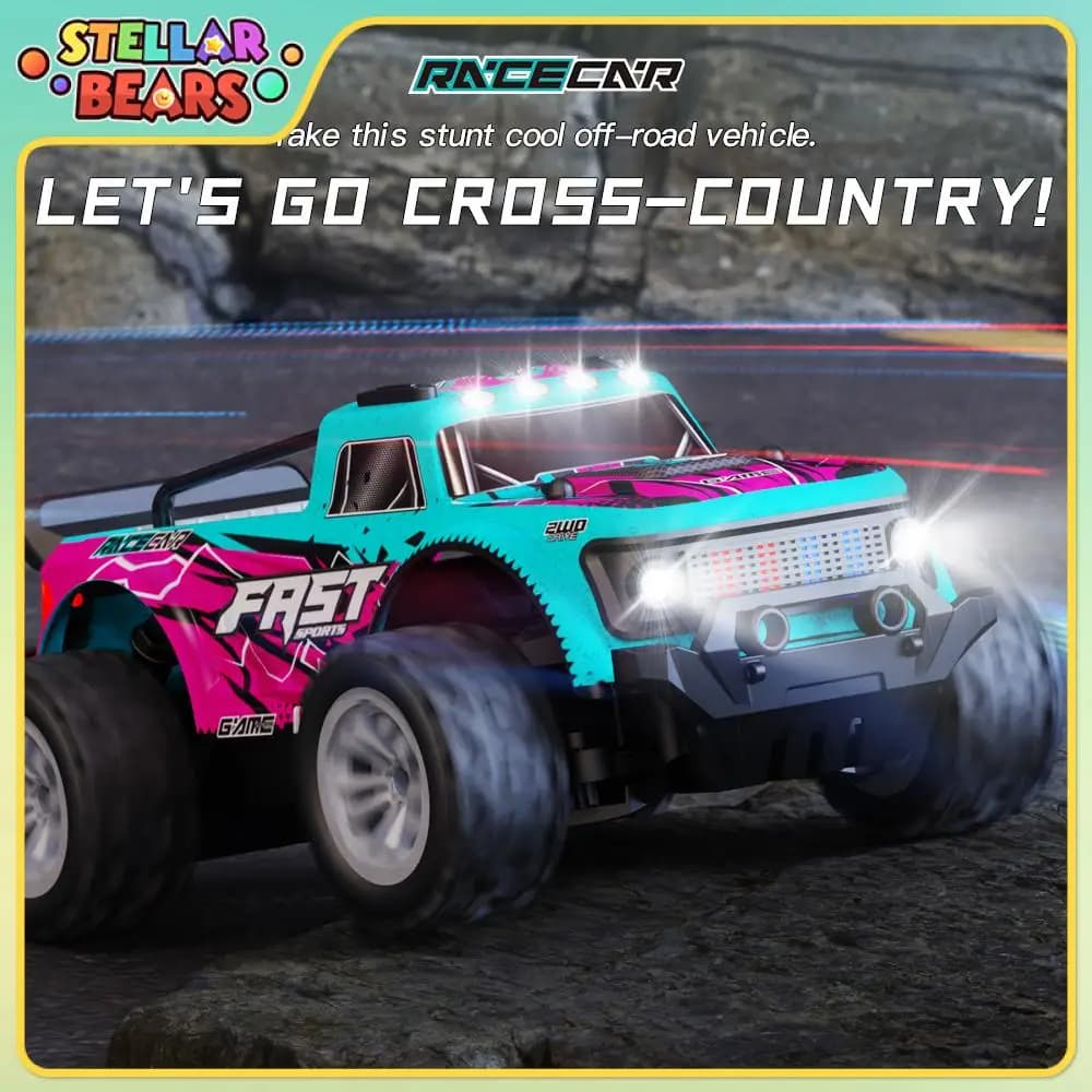 2.4G RC Off-Road Vehicle Climbling Cars with LED Lights Children's Toy High Speed Remote Control Racing Drift Car Boy Truck Toys