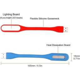 Christmas Mini USB Gooseneck Structure Adjustable Lamp - 10-Pack LED Notebook Computer Keyboard Laptop Flexible Decoration Light