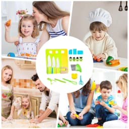 Kids Cooking Sets 19 Pieces Kitchen Toy Set Pretend Play Game Realistic Cooking Kit For Boys Girls Preschool Homeschool