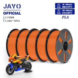 JAYO PLA Filament 1.75mm 1.1KG 5Rolls PLA 3D Printer Filament with Reusable Spool Fit Most 3D Printers