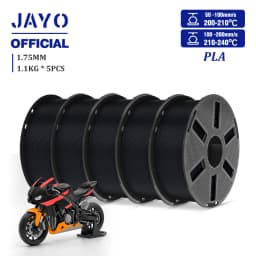 JAYO PLA Filament 1.75mm 1.1KG 5Rolls PLA 3D Printer Filament with Reusable Spool Fit Most 3D Printers