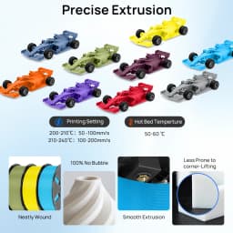 JAYO PLA Filament 1.75mm 1.1KG 5Rolls PLA 3D Printer Filament with Reusable Spool Fit Most 3D Printers