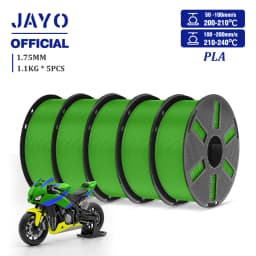JAYO PLA Filament 1.75mm 1.1KG 5Rolls PLA 3D Printer Filament with Reusable Spool Fit Most 3D Printers