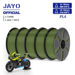 JAYO PLA Filament 1.75mm 1.1KG 5Rolls PLA 3D Printer Filament with Reusable Spool Fit Most 3D Printers