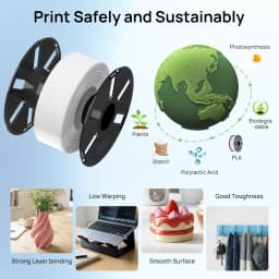 JAYO PLA Filament 1.75mm 1.1KG 5Rolls PLA 3D Printer Filament with Reusable Spool Fit Most 3D Printers