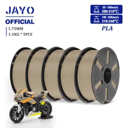 JAYO PLA Filament 1.75mm 1.1KG 5Rolls PLA 3D Printer Filament with Reusable Spool Fit Most 3D Printers