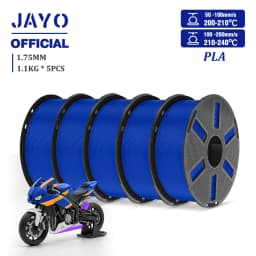 JAYO PLA Filament 1.75mm 1.1KG 5Rolls PLA 3D Printer Filament with Reusable Spool Fit Most 3D Printers