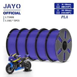 JAYO PLA Filament 1.75mm 1.1KG 5Rolls PLA 3D Printer Filament with Reusable Spool Fit Most 3D Printers