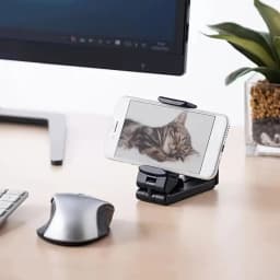 Stylish, Adjustable, Non-slip Secure Grip Universal Folding 360 Rotary Desktop Stand Cell Phone Holder - VOPH027, Lightweight Po