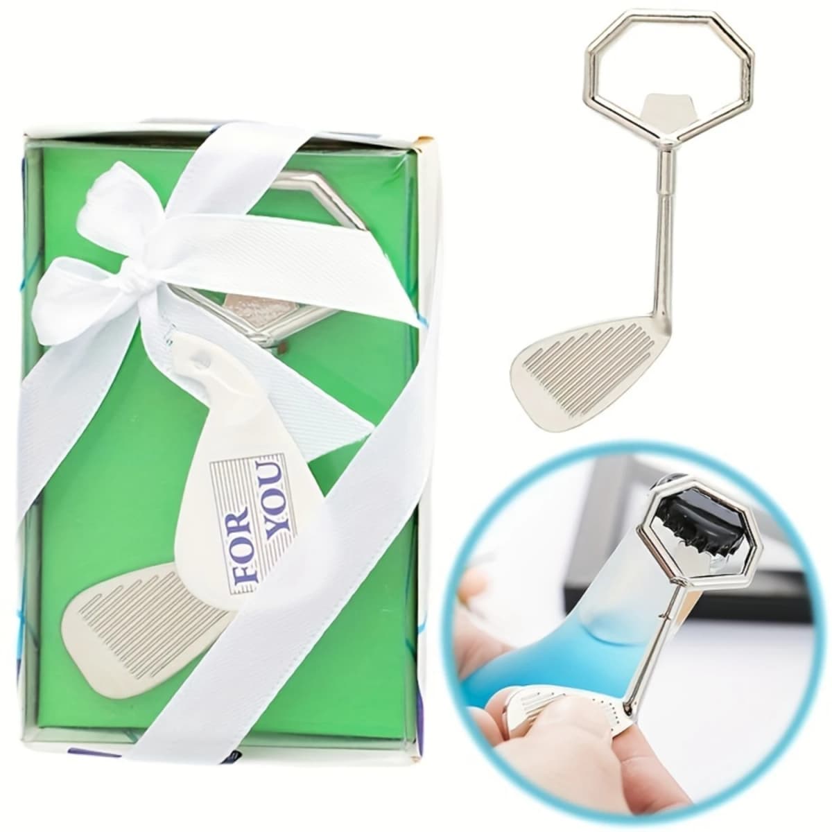 2pcs, Metal Bottle Opener, Creative Golf Shape Bottle Opener, Solid Color Bottle Opener, Suitable For Or Household, Barware Too