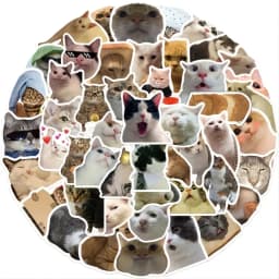 Wonderful Cute Cat Sticker Set - Perfect for Jazzing up Water Bottles, Laptops, Guitars, and Skateboards - 50pcs - A Fantastic I