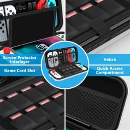 Durable Waterproof Portable Storage Bag with Handle for Nintendo Switch NS Game Console - Anti-fall Organizer Bag - Travel Carry