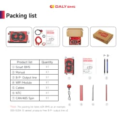 Daly Smart BMS 4S Lifepo4 12V 8S 24V 16S 48V 100A 150A 200A 250A 300A BMS CANBUS RS485 3.2V Li-ion 3.7V Battery Protective Board