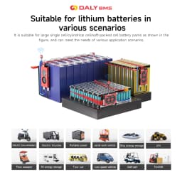 Daly Smart BMS 4S Lifepo4 12V 8S 24V 16S 48V 100A 150A 200A 250A 300A BMS CANBUS RS485 3.2V Li-ion 3.7V Battery Protective Board