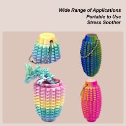 3D Printed Dragon Animal Keychain Charm 3D Printing Fidget Stress Reduction Portable Decorations for Bag Home Birthday Adults