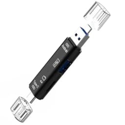 1pc USB Type-C And Micro USB OTG Card Adapter 5-In-1 USB Type-C Reader Flash Stick TF Read Plug For Mobile Phone PC Mac Computer