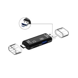 1pc USB Type-C And Micro USB OTG Card Adapter 5-In-1 USB Type-C Reader Flash Stick TF Read Plug For Mobile Phone PC Mac Computer