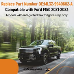 Tailgate Step Pad Top Center Flex Molding Trim Kit for Ford F-150 2021 2022 2023 Flex Step Center Tailgate Cap Trim Molding