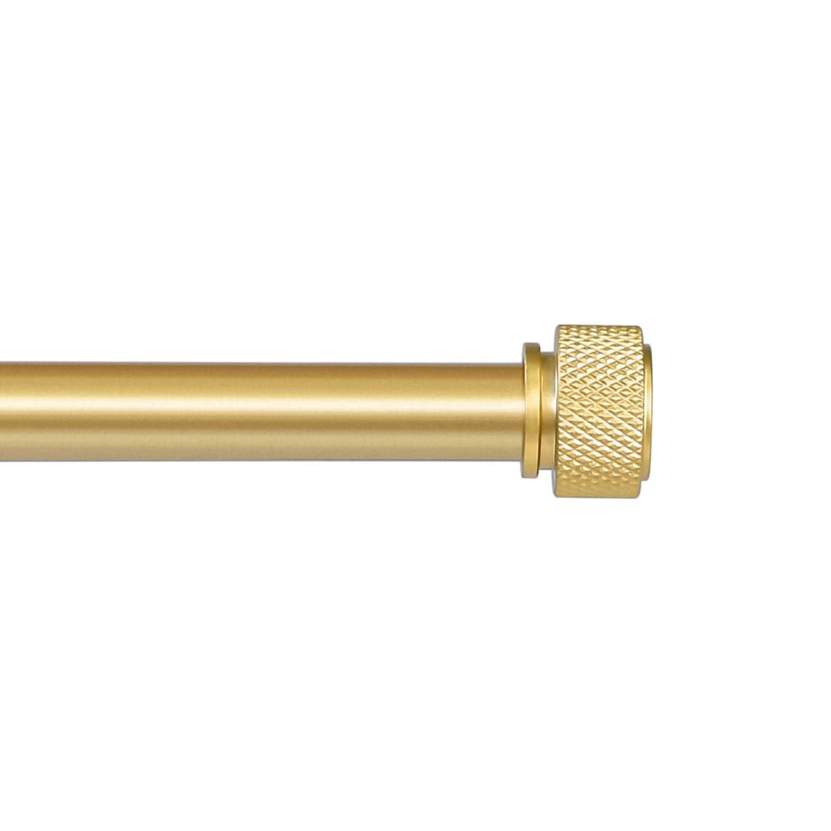 5/8" Diameter Adjustable Single Drapery Curtain Rod Set with Maniglia Finials, 28"-48"/48"-84"/84"-120"