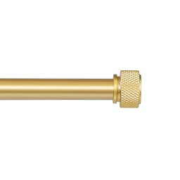 5/8" Diameter Adjustable Single Drapery Curtain Rod Set with Maniglia Finials, 28"-48"/48"-84"/84"-120"