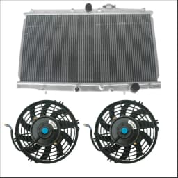 For HONDA PRELUDE BB5-BB9 F22/H22/F20 L4 1997-2001;ACCORD CD/CF 1994-1998;ACURA CL YA1 1997 1998 1999 Aluminum Radiator + Fans