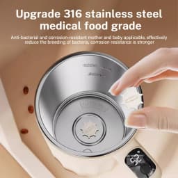 DEEWAZ 400ML Automatic Stirring Cup Rechargeable Coffee Electric Mixer 316 Stainless Steel Rotating Mug Milk Magnetic Mixing Cup