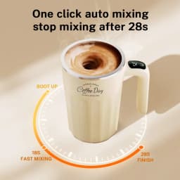 DEEWAZ 400ML Automatic Stirring Cup Rechargeable Coffee Electric Mixer 316 Stainless Steel Rotating Mug Milk Magnetic Mixing Cup