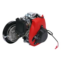 49CC 4-Stroke Power Engine Kit for Bicycle, Belt Drive Bike Motor Conversion Set Kit, Air-Cooled OHV Engine for 26"-28" V-Frame Bikes