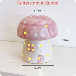 Handmade Cute Ceramic Cartoon Mushroom Home Garden Decoration Accessories Bedside Home Decor Child Girl Girlfriend Birthday Gift