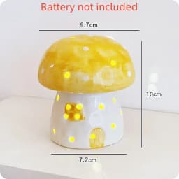 Handmade Cute Ceramic Cartoon Mushroom Home Garden Decoration Accessories Bedside Home Decor Child Girl Girlfriend Birthday Gift