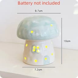 Handmade Cute Ceramic Cartoon Mushroom Home Garden Decoration Accessories Bedside Home Decor Child Girl Girlfriend Birthday Gift