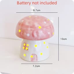 Handmade Cute Ceramic Cartoon Mushroom Home Garden Decoration Accessories Bedside Home Decor Child Girl Girlfriend Birthday Gift