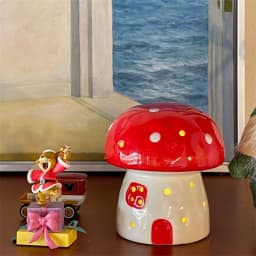 Handmade Cute Ceramic Cartoon Mushroom Home Garden Decoration Accessories Bedside Home Decor Child Girl Girlfriend Birthday Gift