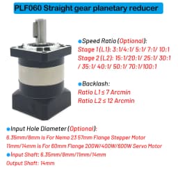 Nema23 Nema34 Planetary Gearbox Step-down Gearbox Motor Reducer Less 7 Arcmin for Stepper Motor 60/80/90 400W 750W Servo