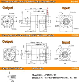 Nema23 Nema34 Planetary Gearbox Step-down Gearbox Motor Reducer Less 7 Arcmin for Stepper Motor 60/80/90 400W 750W Servo
