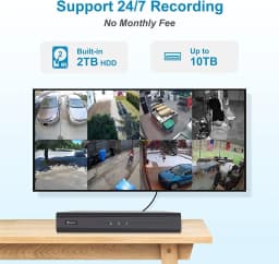 Anpviz NVR 8CH NVR 6MP POE IP Camera System Outdoor CCTV Video Security Surveillance Kit IP66 IR 30m Humanoid vehicle Detection