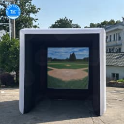 Stock at US!Inflatable golf practice swing simulator tent, indoor Swing Simulator Net Cage,Perfect for backyard parties 10x9x9ft