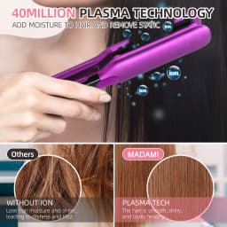 Plasma Hair Straightener 500F Ceramic Plate Fast Heat Flat Iron Smooth Frizz Professional Hair Styling Tool Dual Voltage